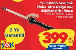 YUİ KB306 SERAMİK PLAKA AFRO DALGA SAÇ ŞEKİLLENDİRİCİ MAŞA